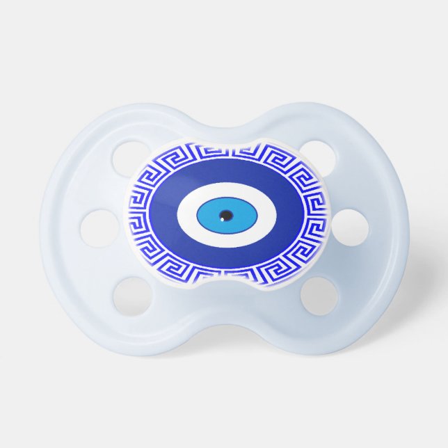 Pacifier-evil eye greek symbol pacifier (Front)