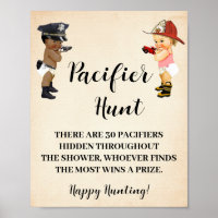 Pacifier Hunt Game Little Recruit Baby Shower
