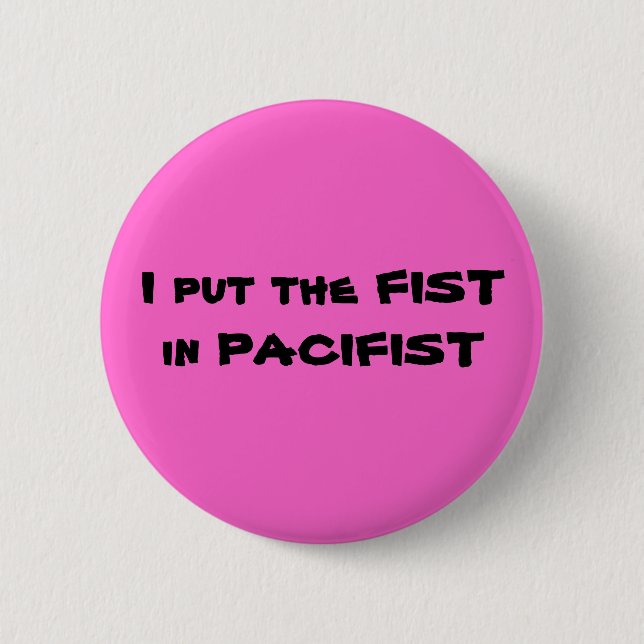 PaciFIST 2 2 Inch Round Button (Front)