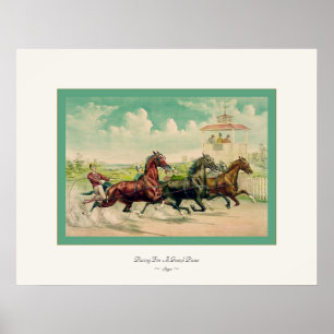 Pacing For A Grand Purse ~ 1890 ~ Fine Art Poster