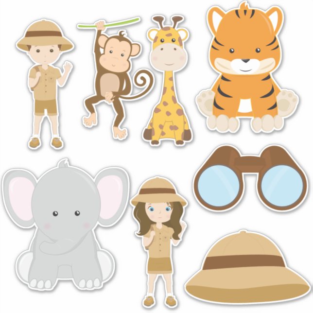 pack autocollant des explorateurs de jungle 2 (Devant)