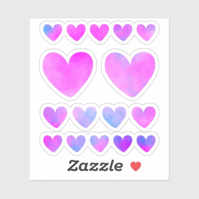Pack autocollant Pastel Hearts (Feuille)