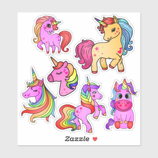 Pack autocollant Unicorn (Feuille)