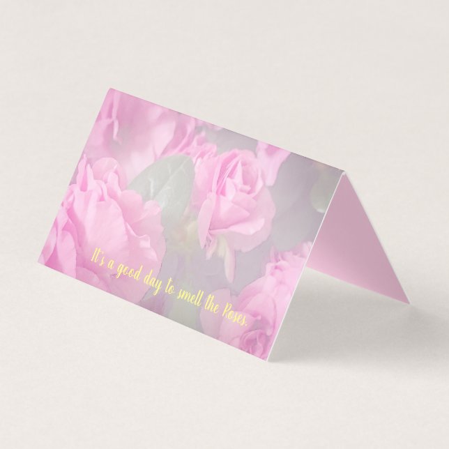 Pack de 25 Belles Cartes de Jardin Rose Merci (Front)