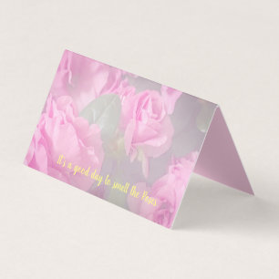 Pack de 25 Belles Cartes de Jardin Rose Merci