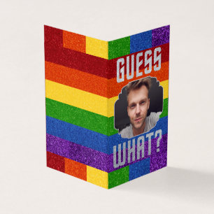 Pack de 25 Carte photo LGBT Parties scintillant