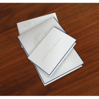 Pack de 25 cartes à notes pliées à la main bleue