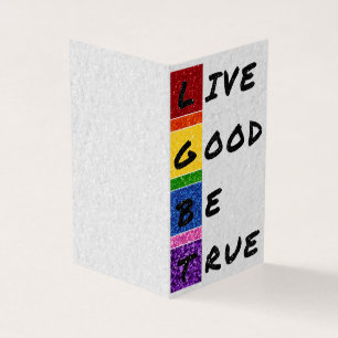 Pack de 25 LGBT Parties scintillant Live Good Be T