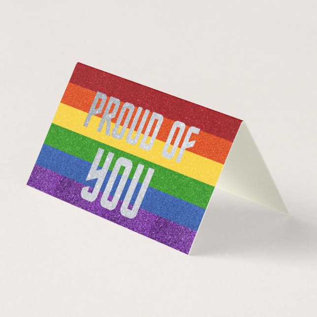 Pack de 25 Parties scintillant LGBT Fière de vous  (Front)
