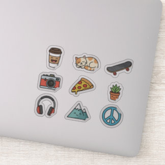 Pack de 50 autocollants vinyles Kawaii Aesthetic