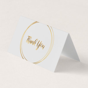 Pack de cartes de Merci avec des cercles d'or