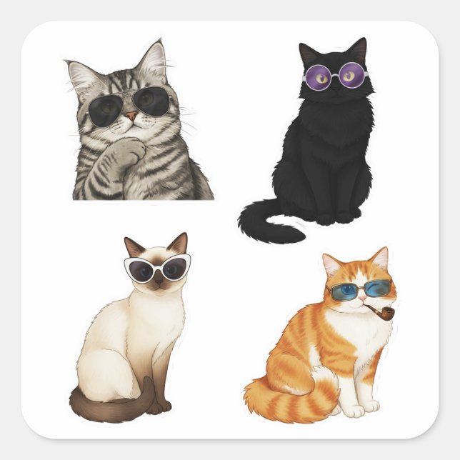 pack de mèmes de chat mignon Autocollant (Devant)
