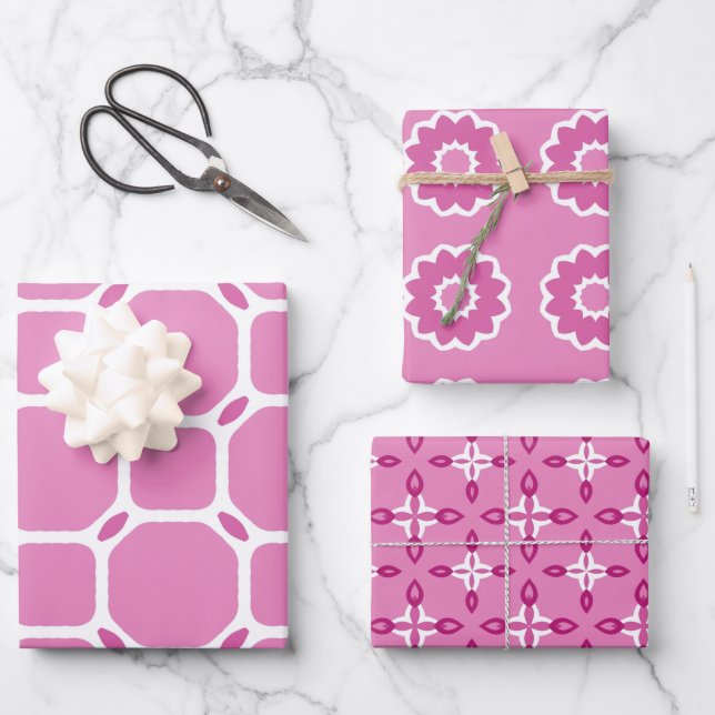 Pack de papier rose et blanc 76 (Recto)