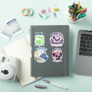 Pack de stickers de voyage des États américains 1