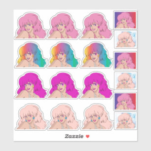 Pack de stickers Jem retro 80s colors