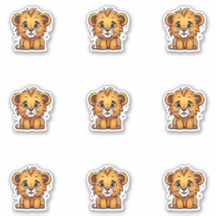 Pack de stickers Lion Cub adorable