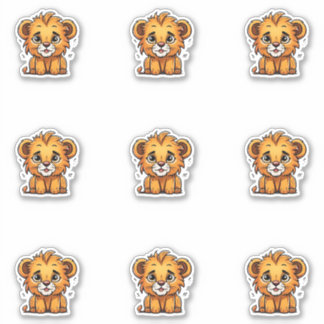 Pack de stickers Lion Cub adorable
