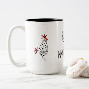 Pack hens good morning Two-Tone coffee mug