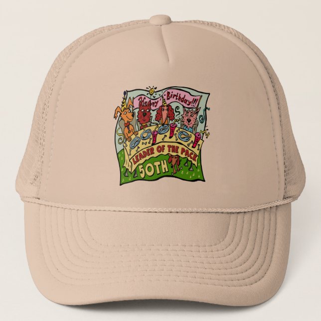 Pack Leader 50th Birthday Hat (Front)