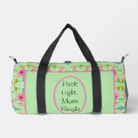 Pack Light. Move Bright Cut Sew Small Duffel Bag