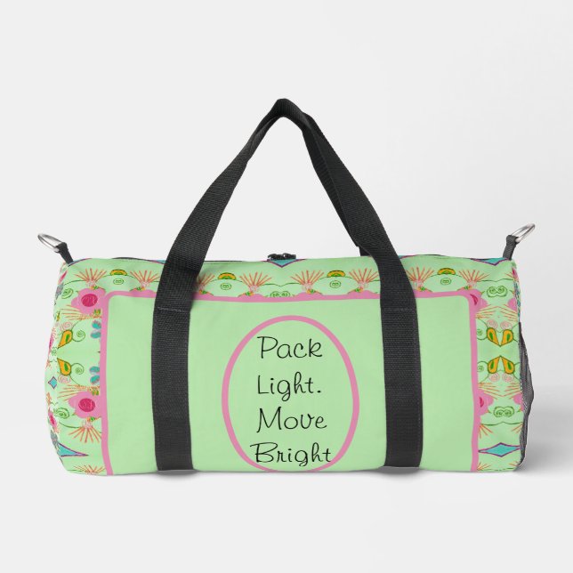 Pack Light. Move Bright Cut Sew Small Duffel Bag (Front)