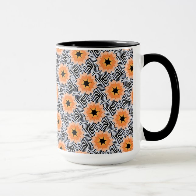 Pack MUG Jimette Design orange white black (Right)