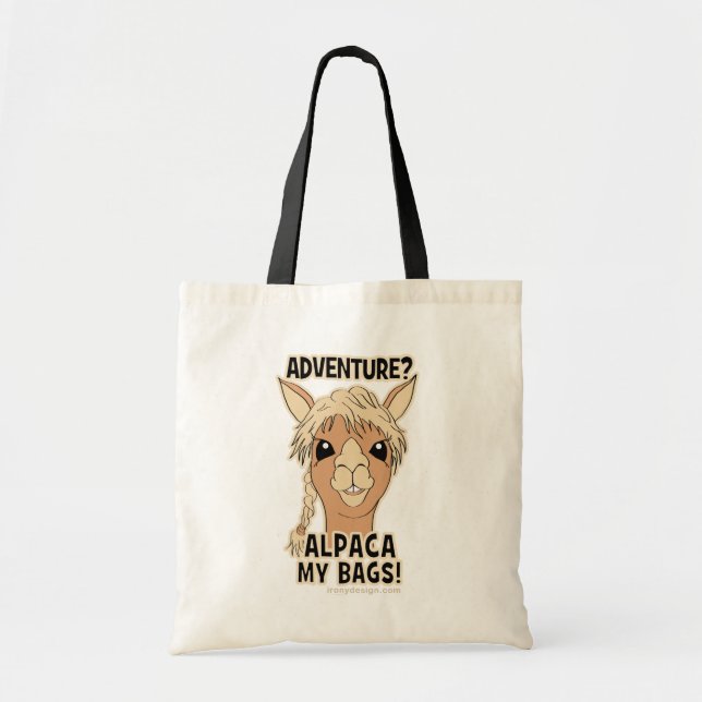 Pack My Bags Funny Alpaca Llama (Front)