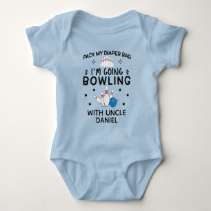 Pack my Diaper Bag I'm going Bowling With Uncle Baby Bodysuit