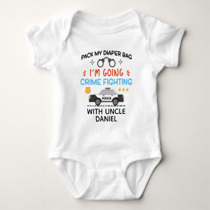 Pack My Diapers Going Crime Fighting With Uncle Baby Bodysuit