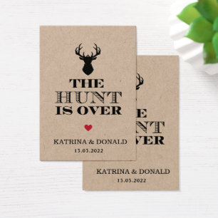 Pack of 100 No Hole The Hunt is Over Kraft Tags