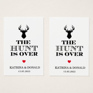 Pack of 100  No Hole The Hunt is Over Rustic Tags