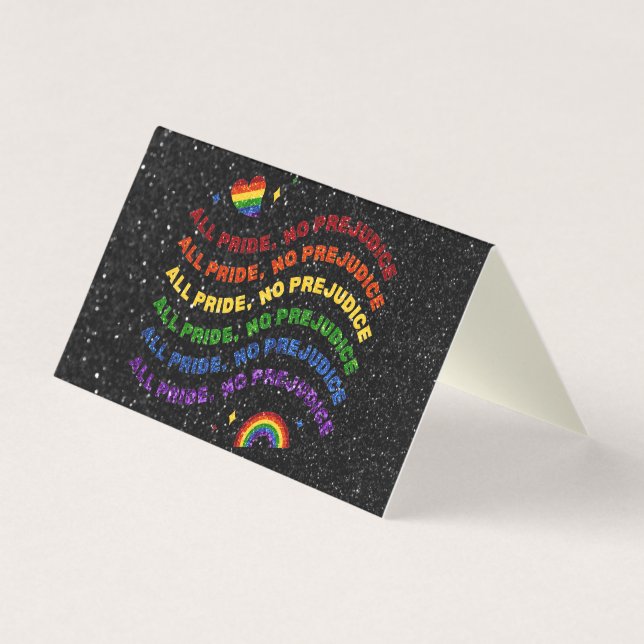 Pack of 25 LGBT Glitter All Pride No Prejudice (Front)