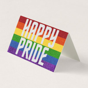 Pack of 25 LGBT Glitter Happy Pride Card