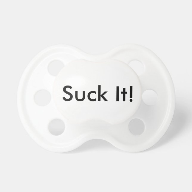 Pack of 3 'Suck It!' Dummies Pacifier (Front)