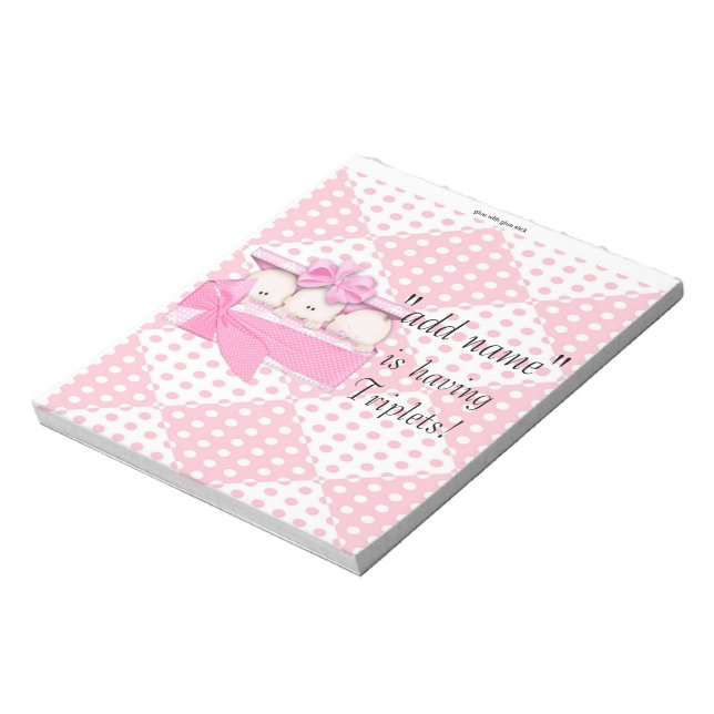 Pack of Baby Shower Candy Bar Wrappers Party Notepad (Rotated)