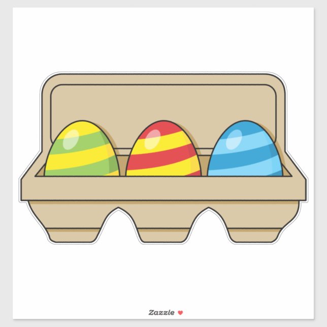 Pack of Colourful Cartoon Easter Eggs (Sheet)