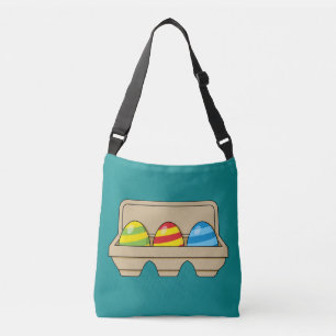 Pack of Colourful Cartoon Easter Eggs Crossbody Bag