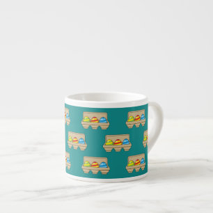 Pack of Colourful Cartoon Easter Eggs Espresso Cup