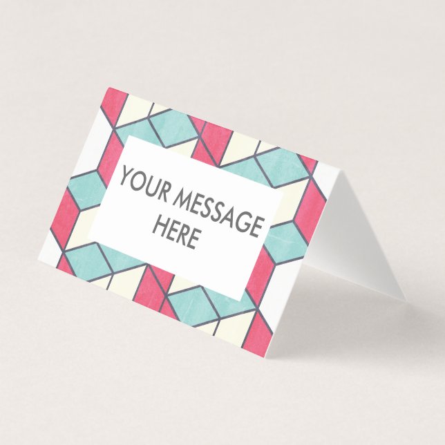 Pack of Puzzle pattern card with editable text (Front)