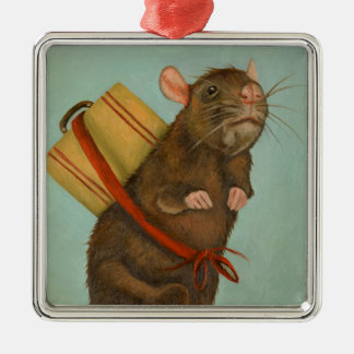 Pack Rat Metal Ornament