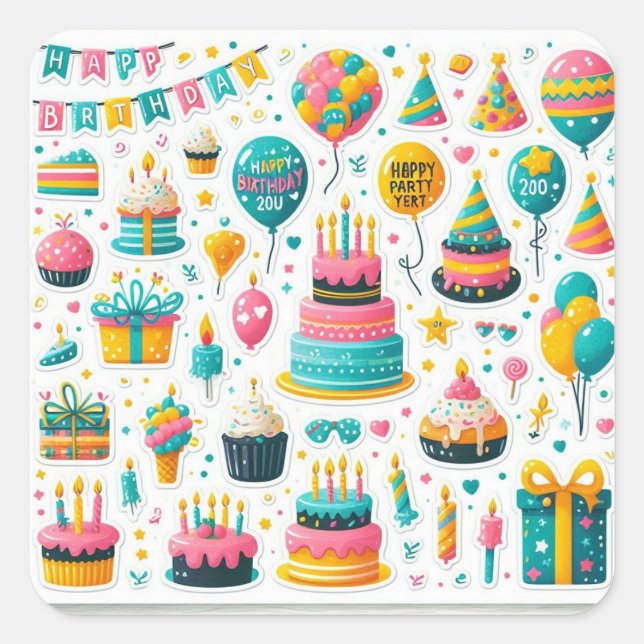 Pack Sticker Festival Anniversaire" (Devant)