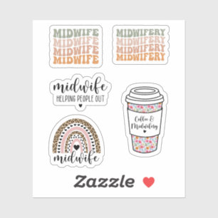 Pack Sticker pour sage-femme, Midwifery, Cadeau po