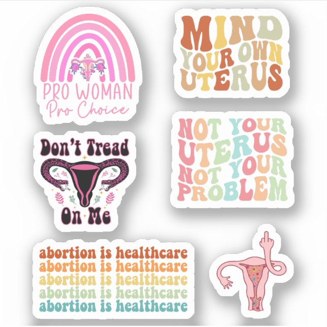 Pack Stickers Roe V Wade, Avortement, Pro Choice (Devant)