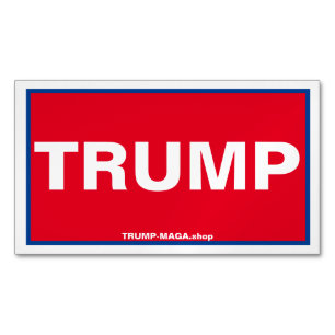 Pack TRUMP de 25 cartes magnétiques rouges avec bl