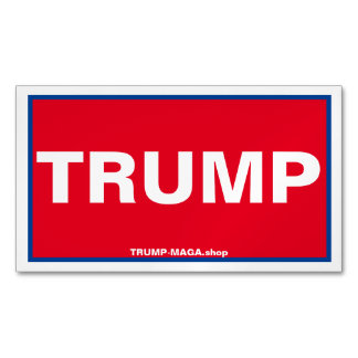 Pack TRUMP de 25 cartes magnétiques rouges avec bl