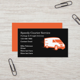 Package Delivery And Courier Business Cards 