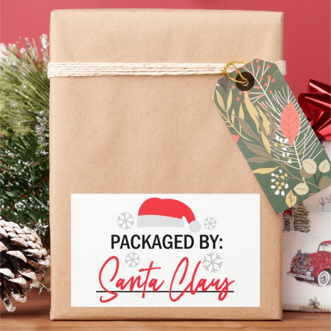 Packaged by Santa Sticker (Holiday)