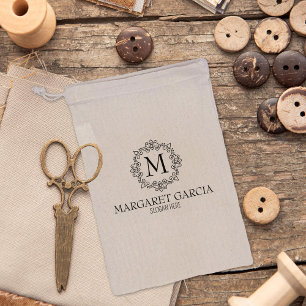 Packaging Custom Monogram, Small Business Large  Rubber Stamp