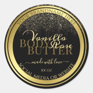 Packaging de produits de luxe Étiquette Noir et Or