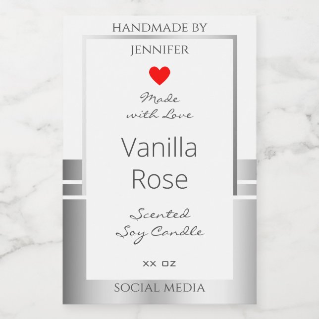 Packaging de produits de nouveauté Étiquette blanc (Étiquettes simples)